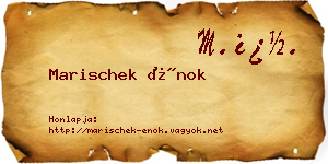 Marischek Énok névjegykártya